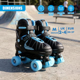 Blue Kids Adjustable Roller Skates