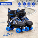 Blue & Black Kids Adjustable Roller Skates