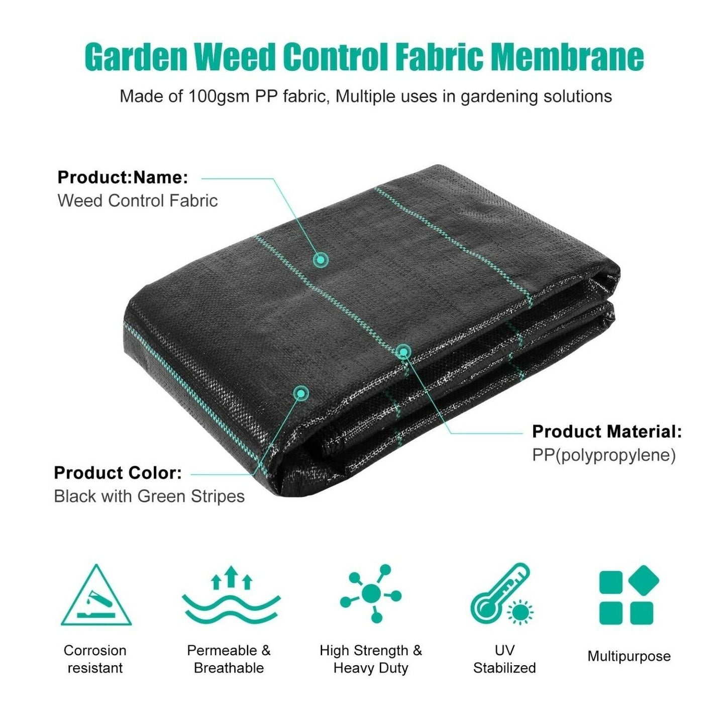 Foldable Weed Control Fabric by GEEZY - UKBuyZone