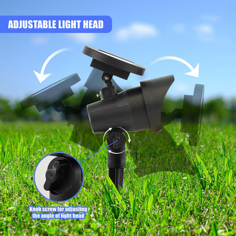 Adjustable Solar Spot Lights, Set of 2  – Warm White LED by GEEZY - UKBuyZone