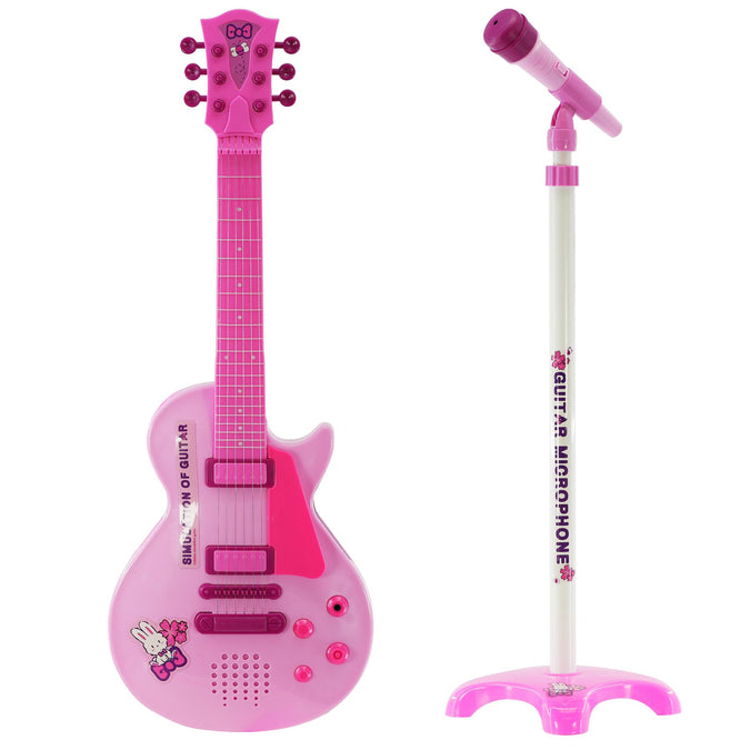 Pink Guitar Playset with Microphone & Stand - UKBuyZone