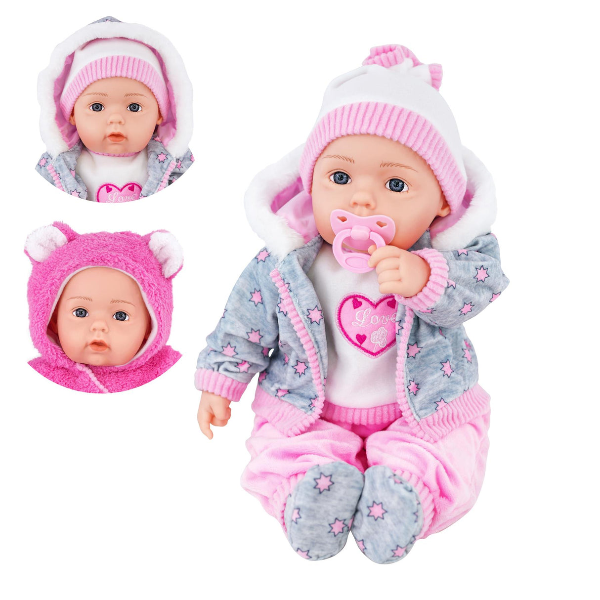 BiBi Baby Doll "Dots" (The Nap Master) (50 cm / 20") by The Magic Toy Shop - UKBuyZone