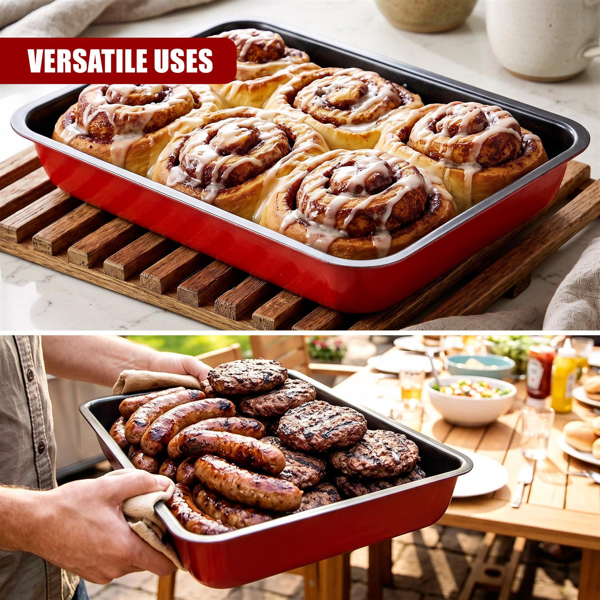 Set of 3 Non-Stick Roasting Trays