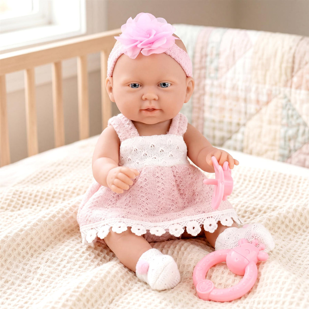 10" Baby Doll Play Set with Dummy and Rattle