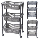 Geezy 3 Tier Wheel Mounted Trolley