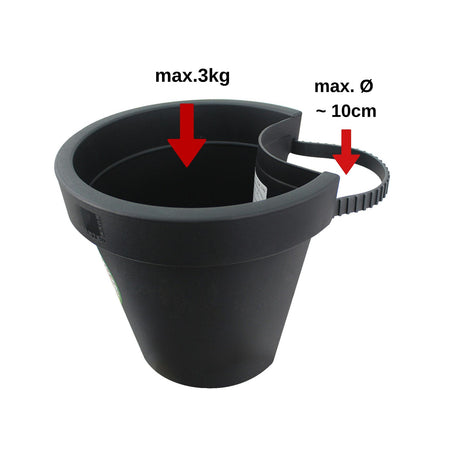 Black Drainpipe Planter by GEEZY - UKBuyZone