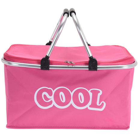 Pink Cooler Basket Bag by Geezy - UKBuyZone