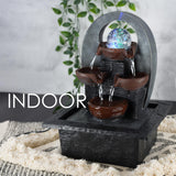 GEEZY Cascading Water Feature Indoor With LED