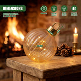 Light Up Glass Bauble, 20cm