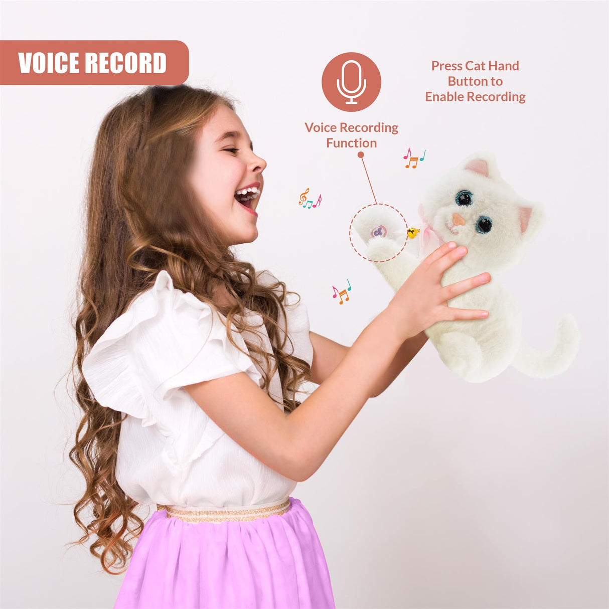 Interactive Plush Cat with 2 Kittens and Sounds by The Magic Toy Shop - UKBuyZone