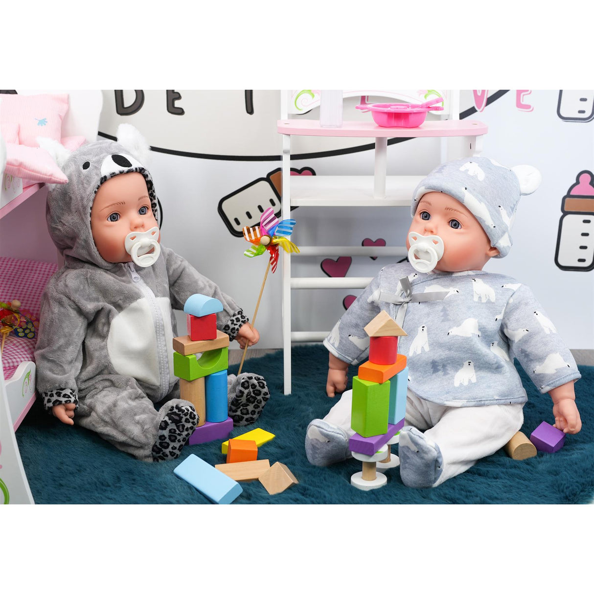 BiBi Outfits - Set of Two Doll Clothes (Polar Bear & Koala) (50 cm / 20")