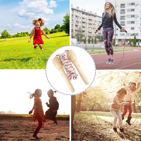 The Magic Toy Shop Skipping Rope with Wooden Handles