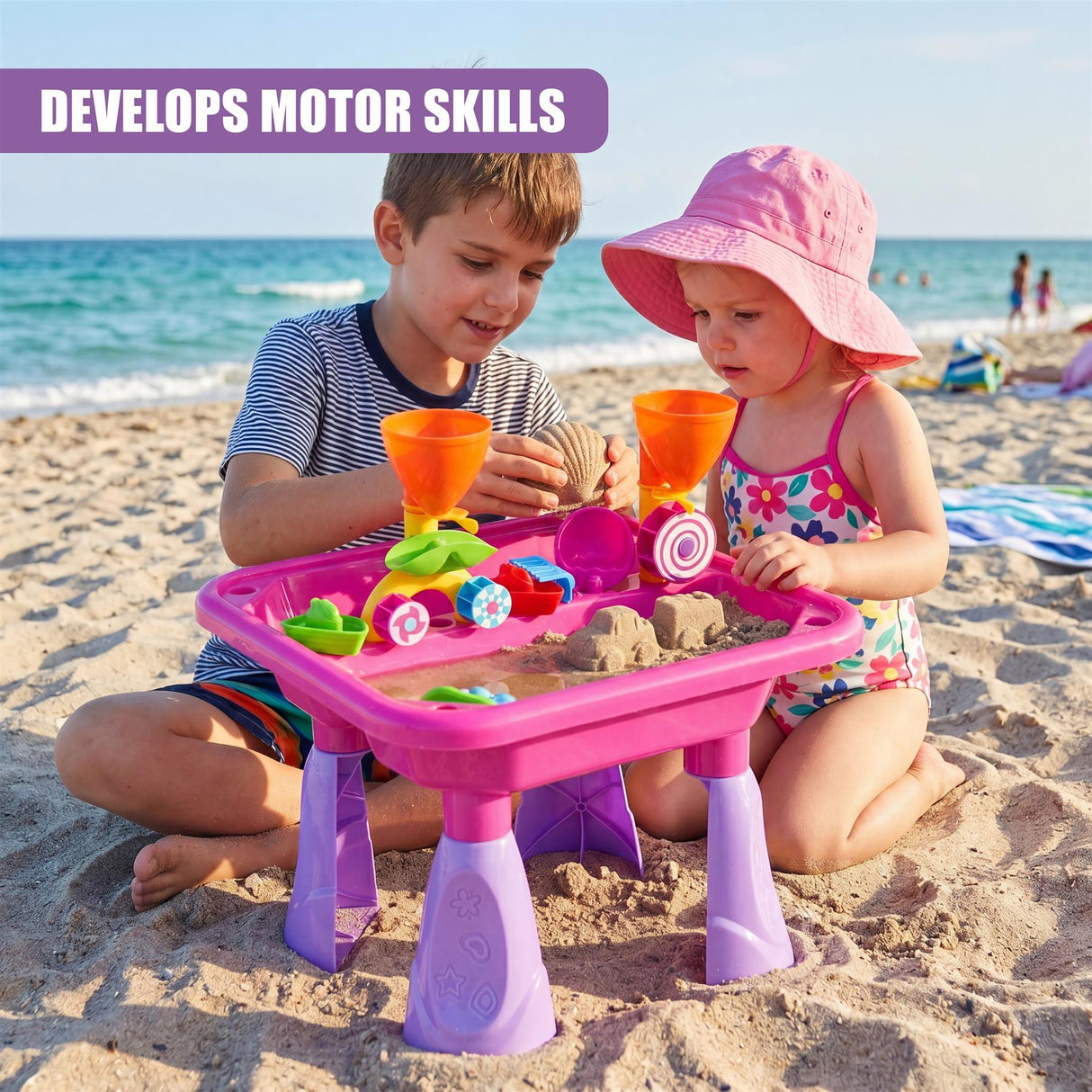 Pink Sand and Water Table Garden Sandpit Play Set