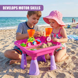 Pink Sand and Water Table Garden Sandpit Play Set