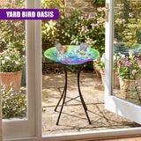 Glass Bird Bath Table