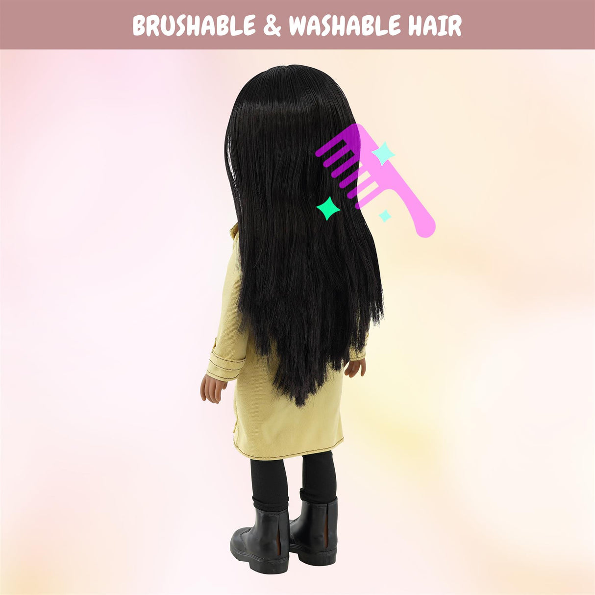 BiBi Fashion Black Doll "NAOMI" (47 cm / 18") by BiBi Doll - UKBuyZone