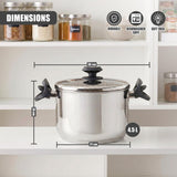 Stainless Steel Pasta Pot With Locking Strainer Lid
