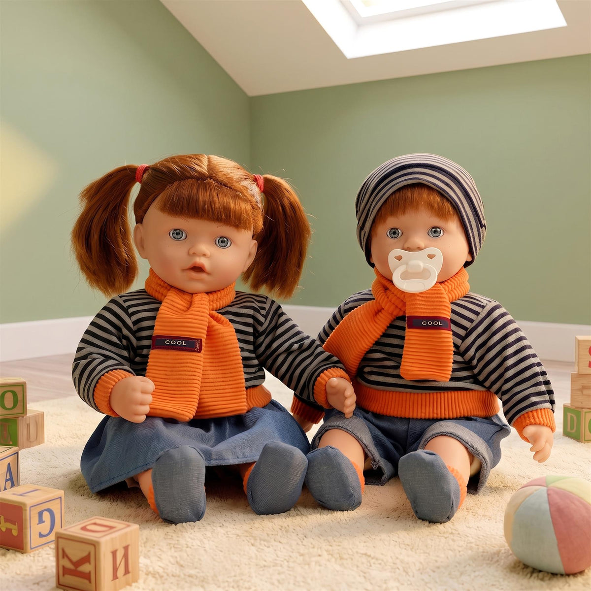 BiBi Sleeping Ginger Boy Doll (45 cm / 18")