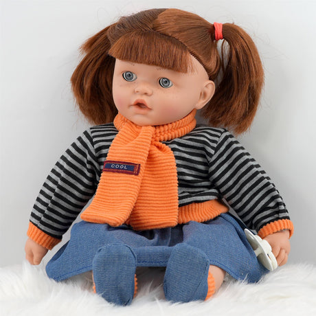 Sleeping Ginger Girl Dolls with Dummy & Sounds by BiBi Doll - UKBuyZone