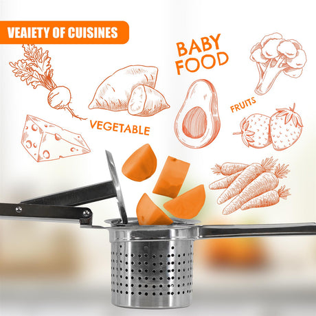 Stainless Steel Potato Ricer by GEEZY - UKBuyZone