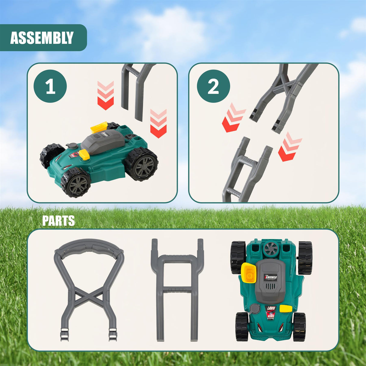 Toy Lawn Mower with Lights & Sounds by The Magic Toy Shop - UKBuyZone