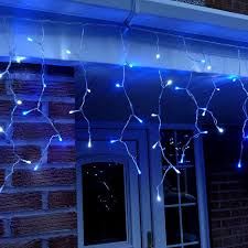 200 Christmas Blue & White Led Icicle Lights by Geezy - UKBuyZone