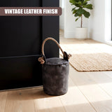 Faux Leather Door Stop