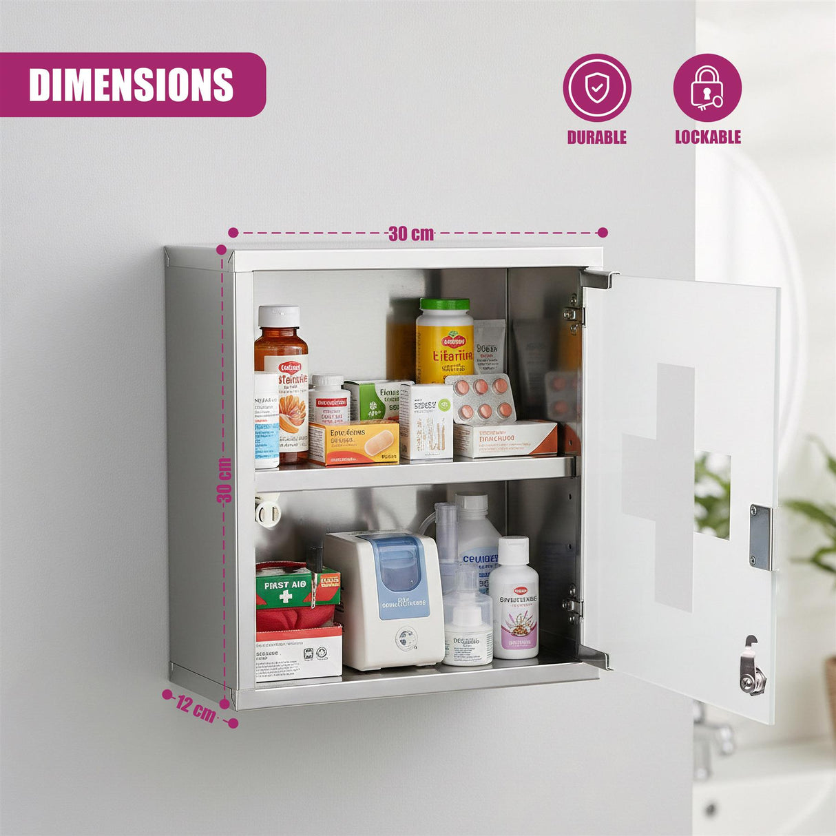 Wall Mountable Medicine Cabinet