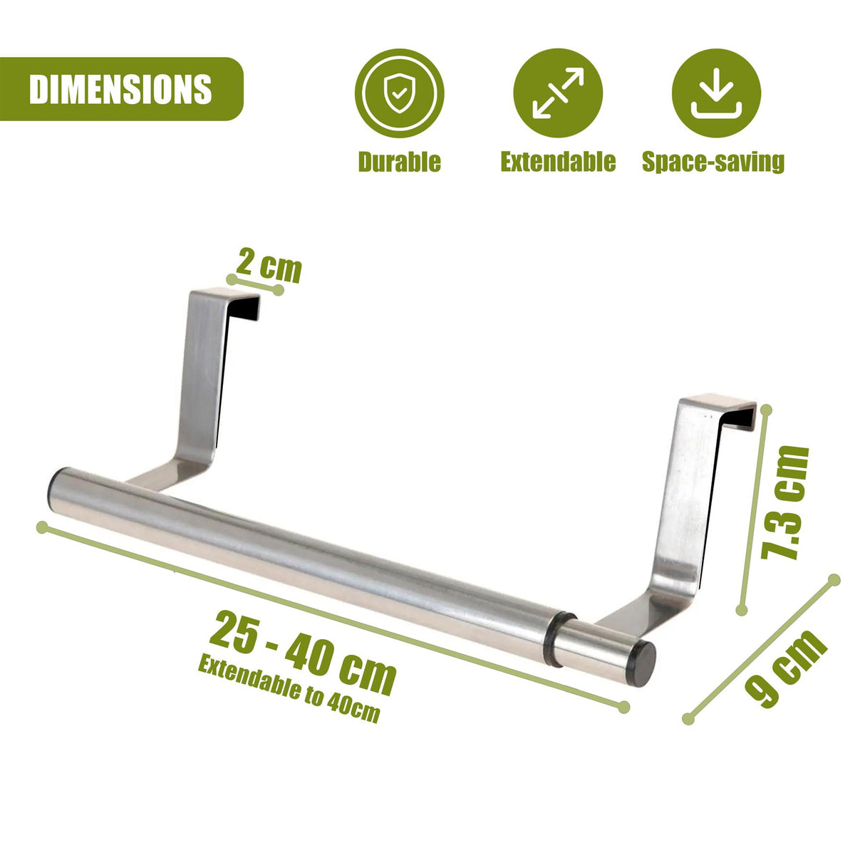 Extendable Over Door Tea Towel Rail by GEEZY - UKBuyZone