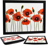 Poppies Lap Tray With Bean Bag Cushion by Geezy - UKBuyZone