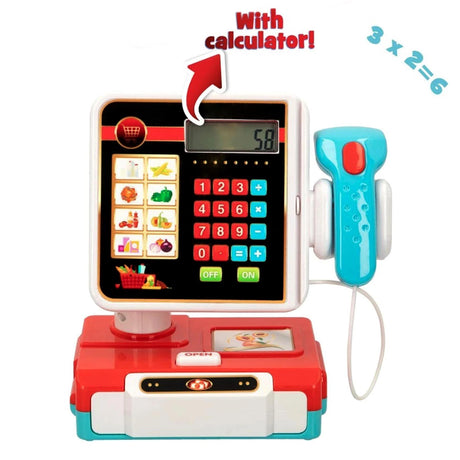 Electronic Cash Register Toy Till with Sounds and Calculator by The Magic Toy Shop - UKBuyZone