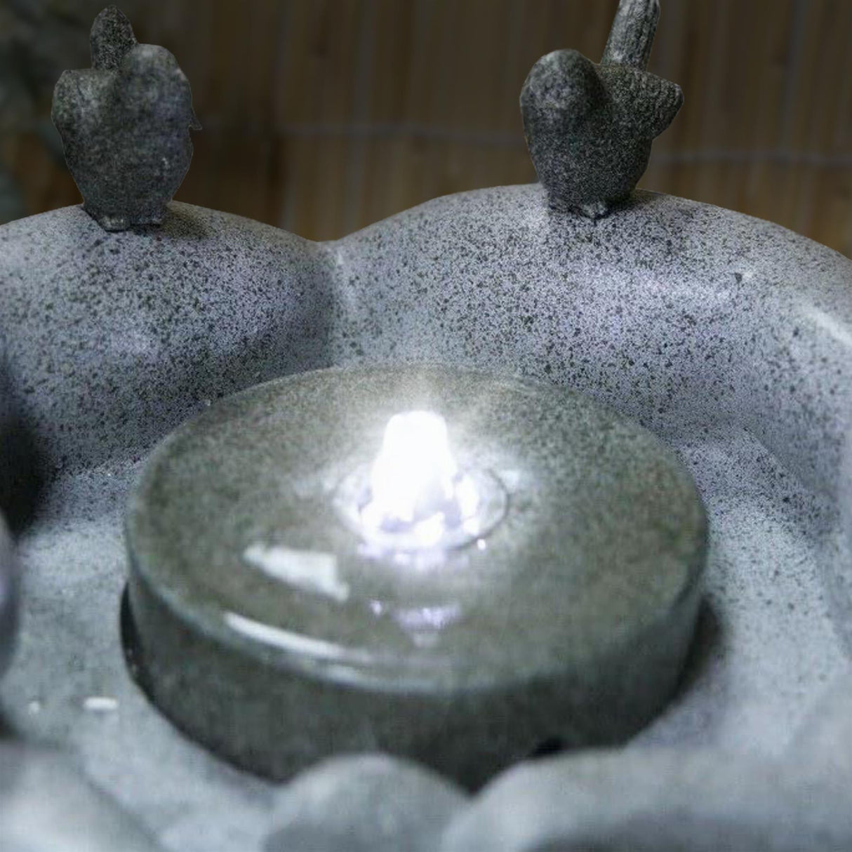 Cupped Hands Water Feature Outdoor With LED by GEEZY - UKBuyZone