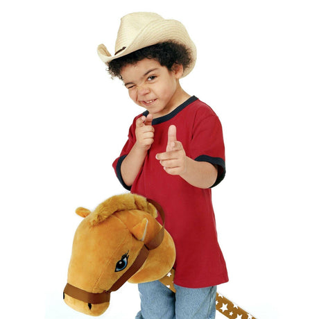 Kids Brown Hobby Horse With Sounds by The Magic Toy Shop - UKBuyZone