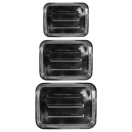 Set Of 3 Stainless Steel Roasting Trays by GEEZY - UKBuyZone