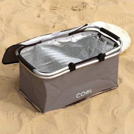 Grey Cooler Basket Bag by Geezy - UKBuyZone