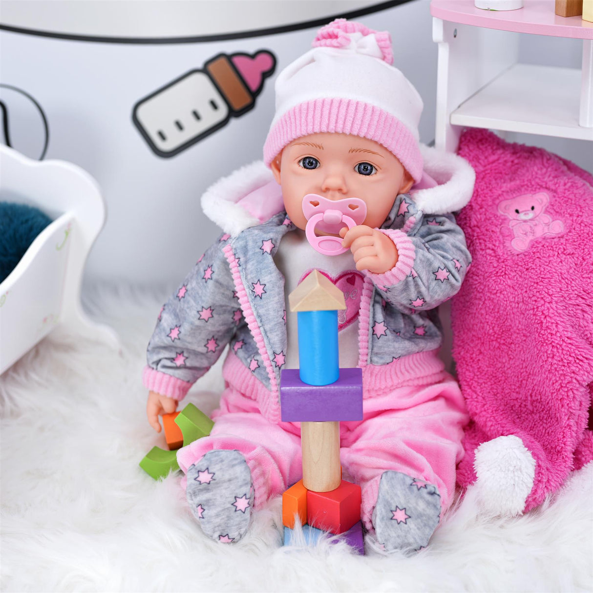 BiBi Baby Doll "Dots" (The Nap Master) (50 cm / 20") by The Magic Toy Shop - UKBuyZone