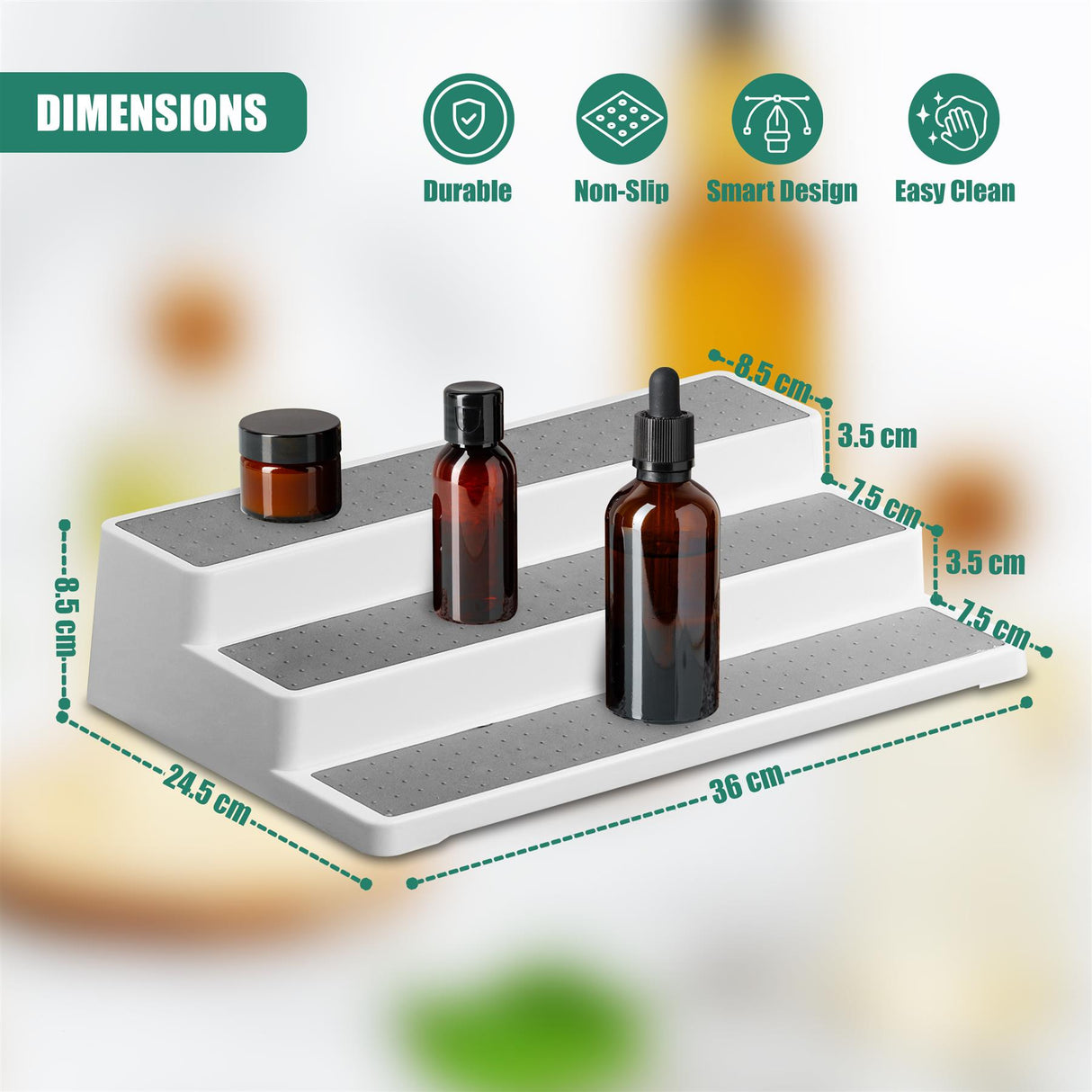 3 Tier Spice Rack 36cm