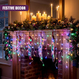 200 Pastel Multicoloured Fairy Lights With Time