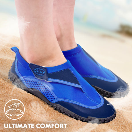 Blue Neoprene Aqua Shoes by GEEZY - UKBuyZone