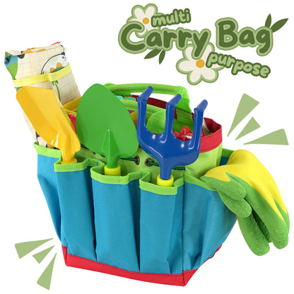 Set Of 3 Kids Garden Tools with Accessories & Carry Bag by The Magic Toy Shop - UKBuyZone