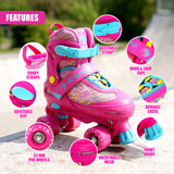 Pink Kids Adjustable Roller Skates