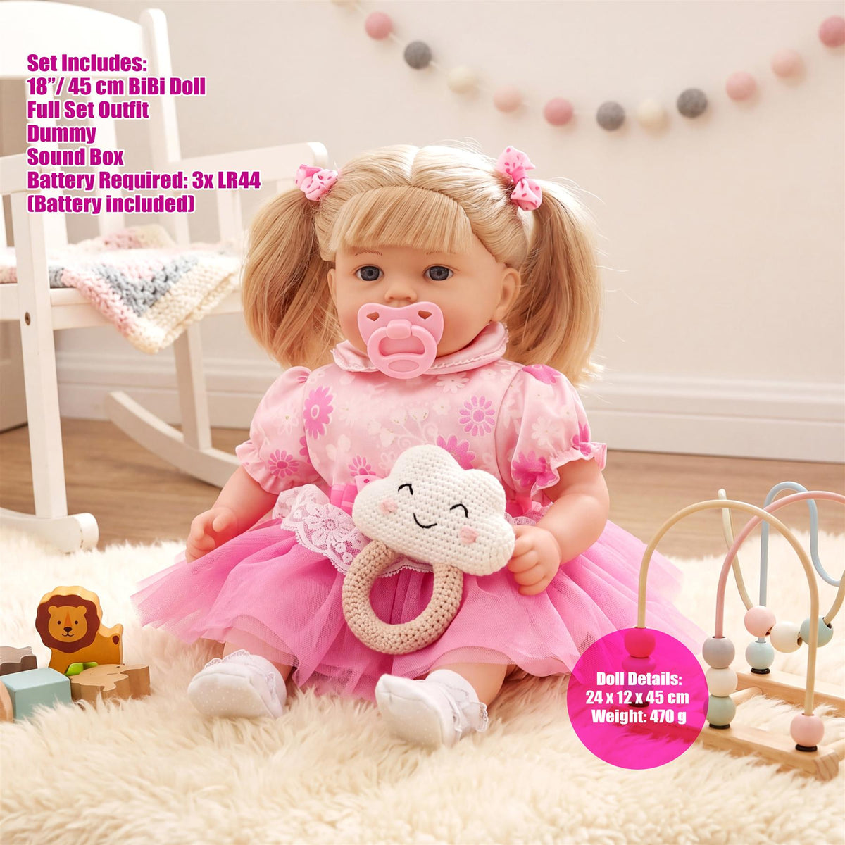 BiBi Baby Doll - Elizabeth (45 cm / 18")
