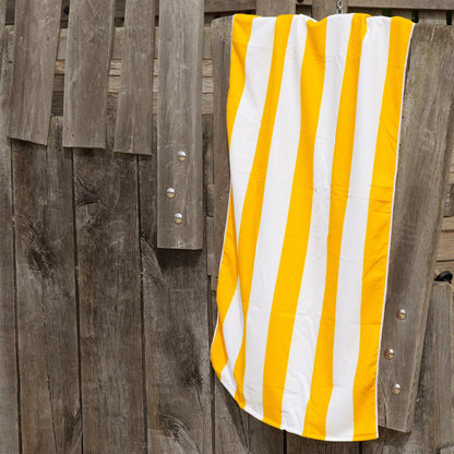 Beach Bath Towel Large Microfibre Orange Striped by GEEZY - UKBuyZone