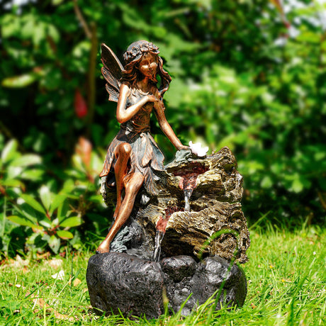 Fairy Water Feature Outdoor With LED by GEEZY - UKBuyZone