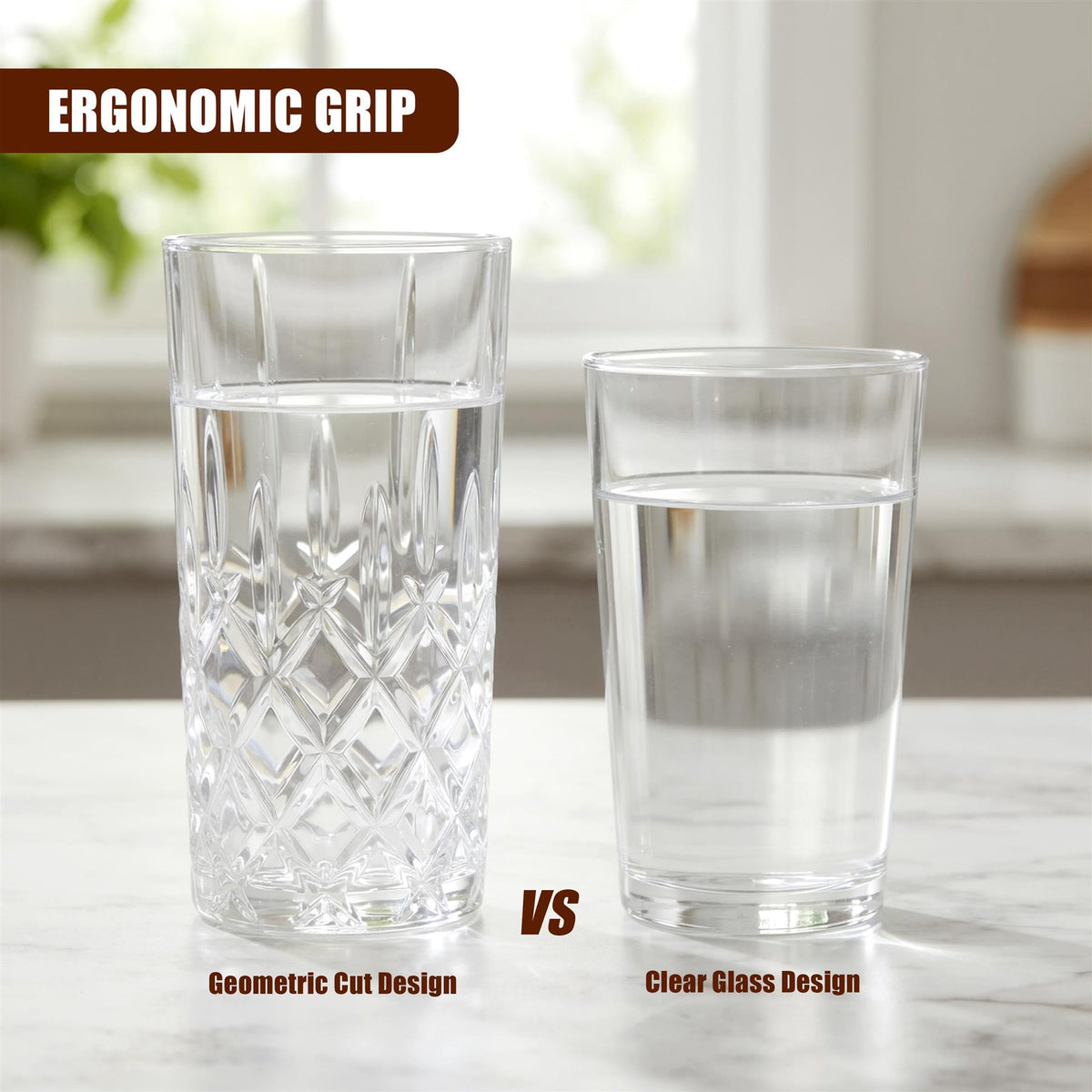 Set of 4 Tall Drinking Glasses