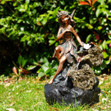 Fairy Water Feature Outdoor With LED by GEEZY - UKBuyZone