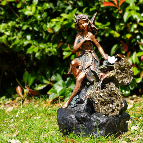 Fairy Water Feature Outdoor With LED by GEEZY - UKBuyZone