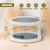 2 Tier Rotating Spice Rack 25cm