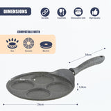 4 Mould Non-Stick Pancake Pan by GEEZY - UKBuyZone