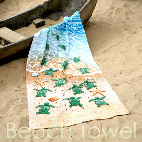 Turtles Design Large Towel by Geezy - UKBuyZone